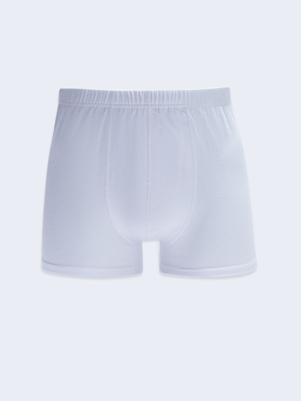 Beyaz Standart Kalıp Pamuklu Esnek Erkek Boxer 3'lü-1