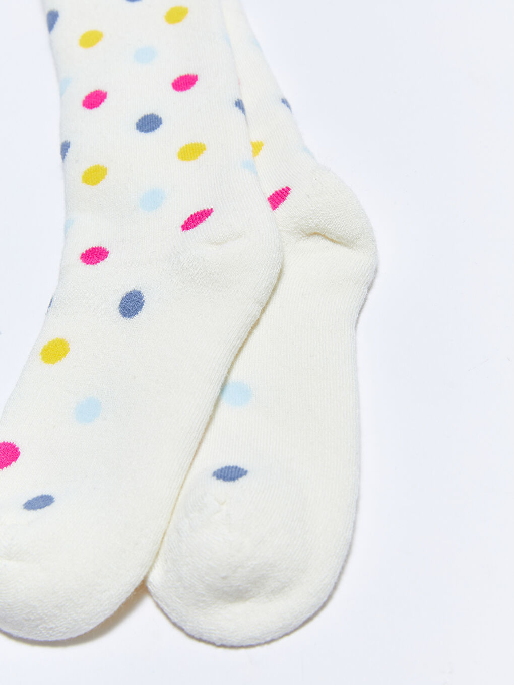 Patterned Girls' Terry Cloth Tights-1