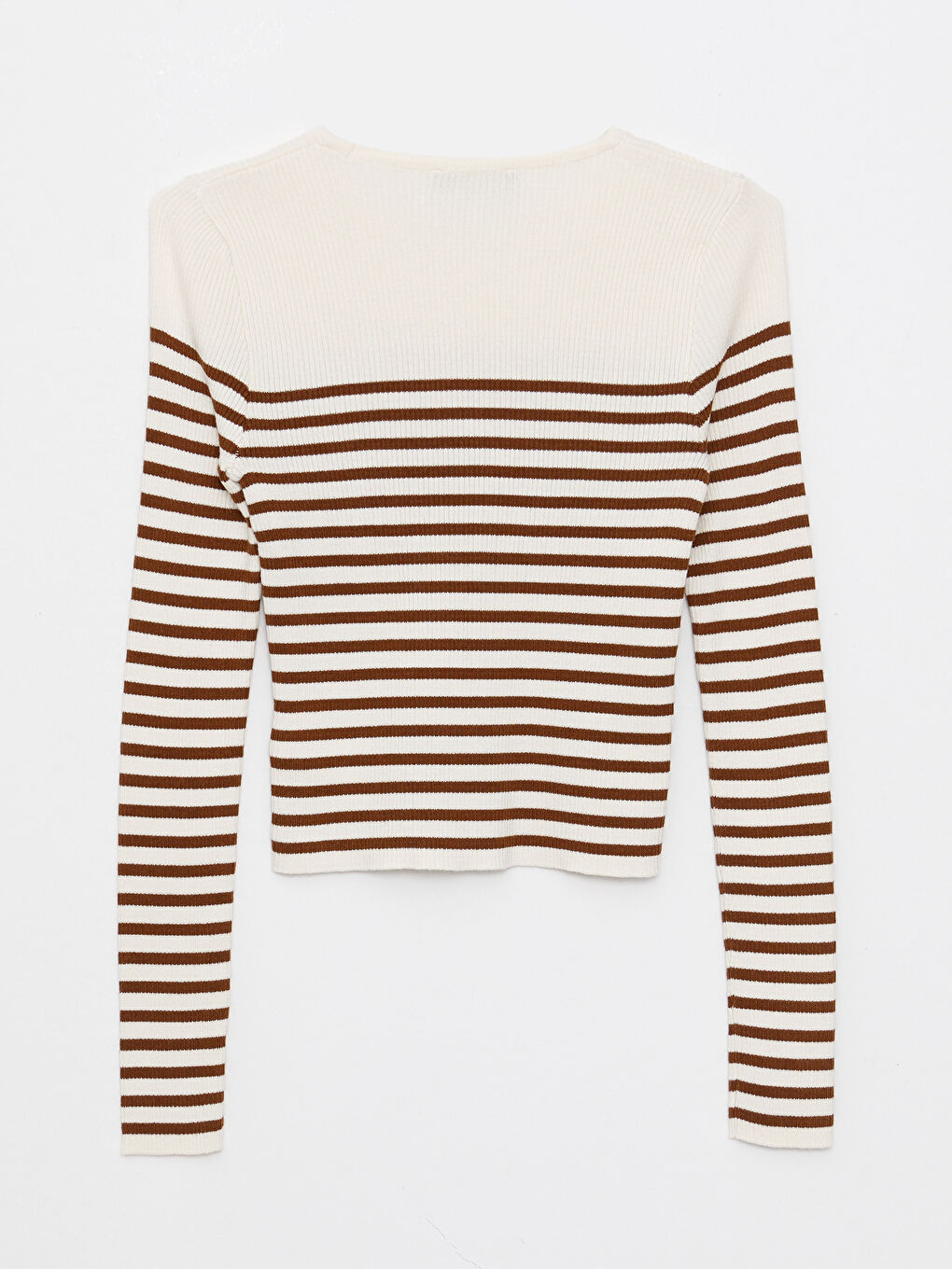 LCW Vision Rundhalsausschnitt Gestreift Langarm Damen Strickpullover -W29266Z8-LKM