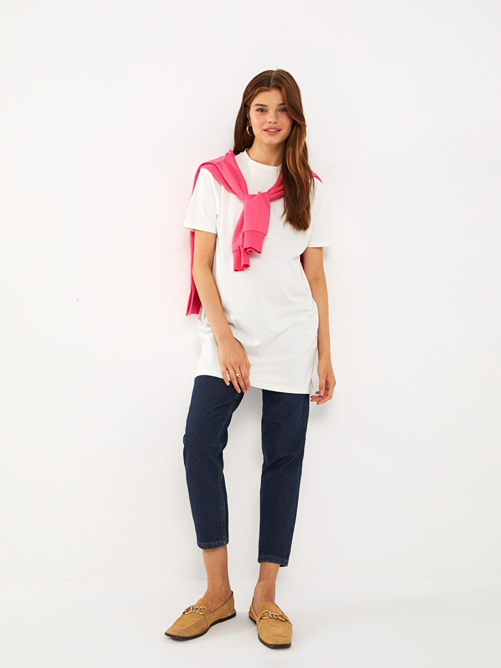 LCWAIKIKI Maternity Mom Fit Regular Trudničke Rodeo Teksas Pantalone sa Pojasom Preko Stomaka -W29270Z8-507
