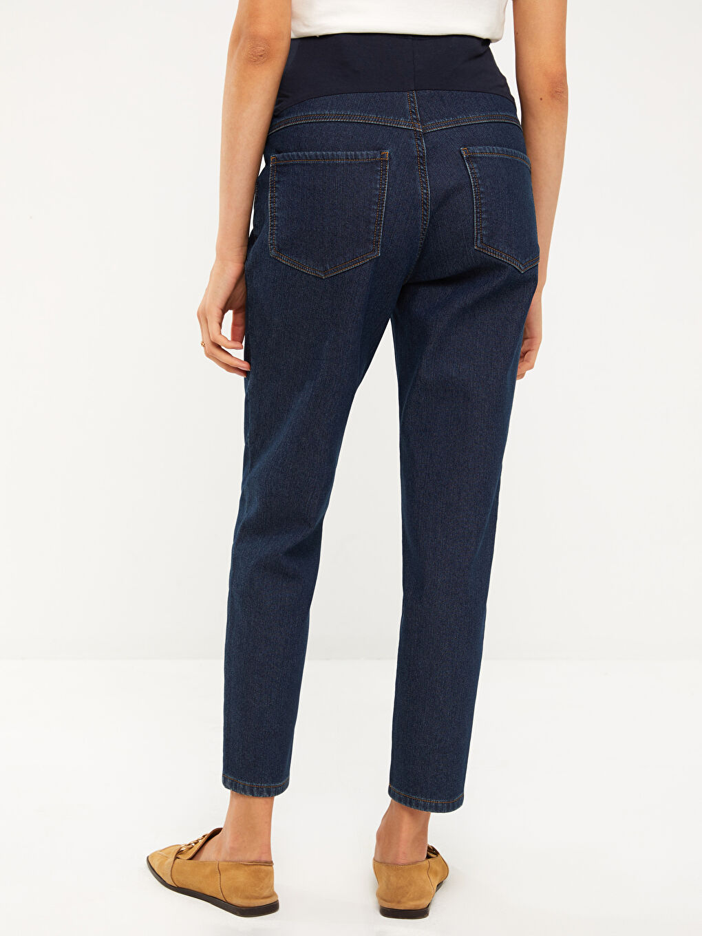 LCWAIKIKI Maternity Mom Fit Regular Trudničke Rodeo Teksas Pantalone sa Pojasom Preko Stomaka -W29270Z8-507