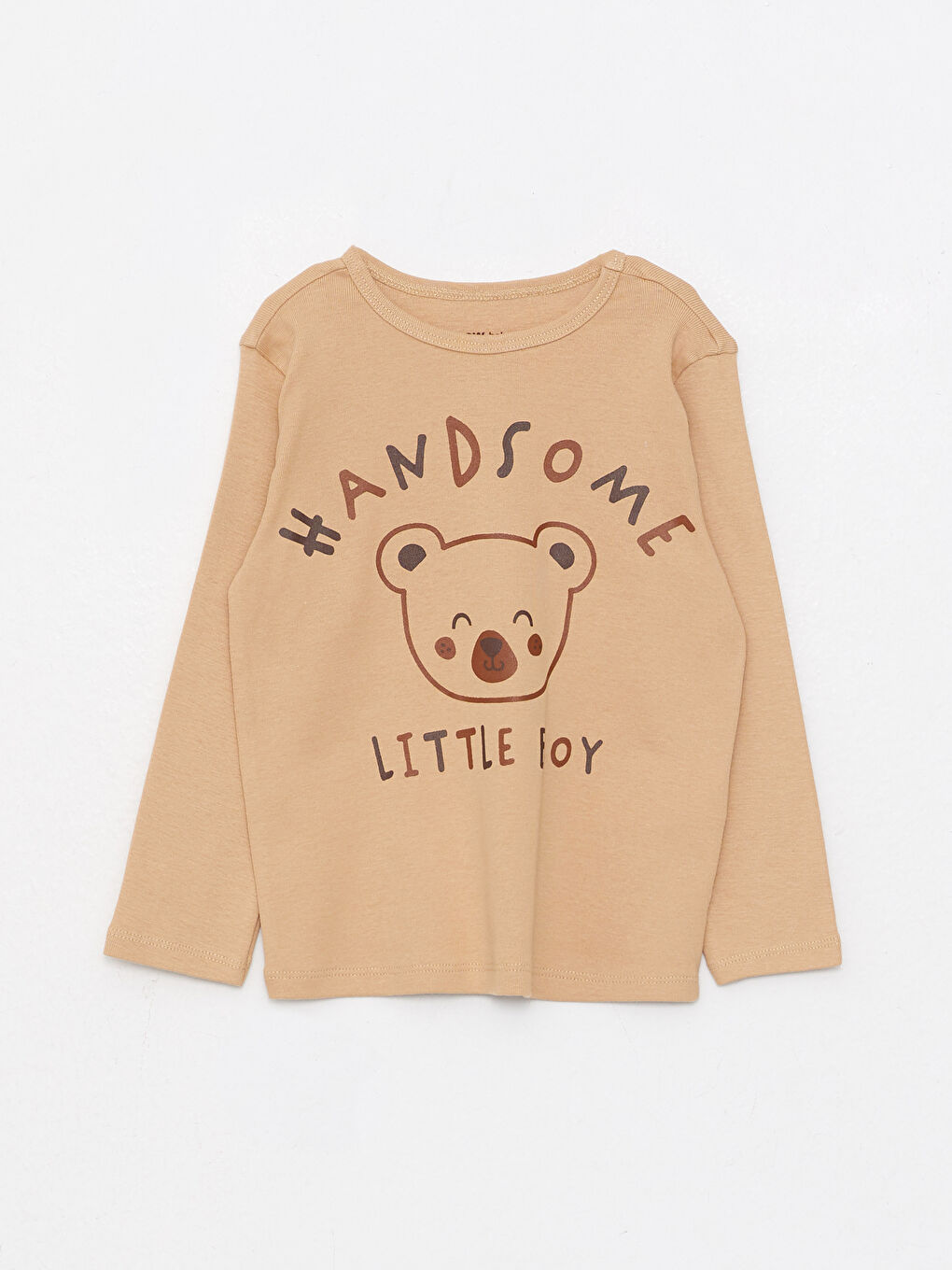 Crew Neck Long Sleeve Printed Baby Boy Pajama Set-1