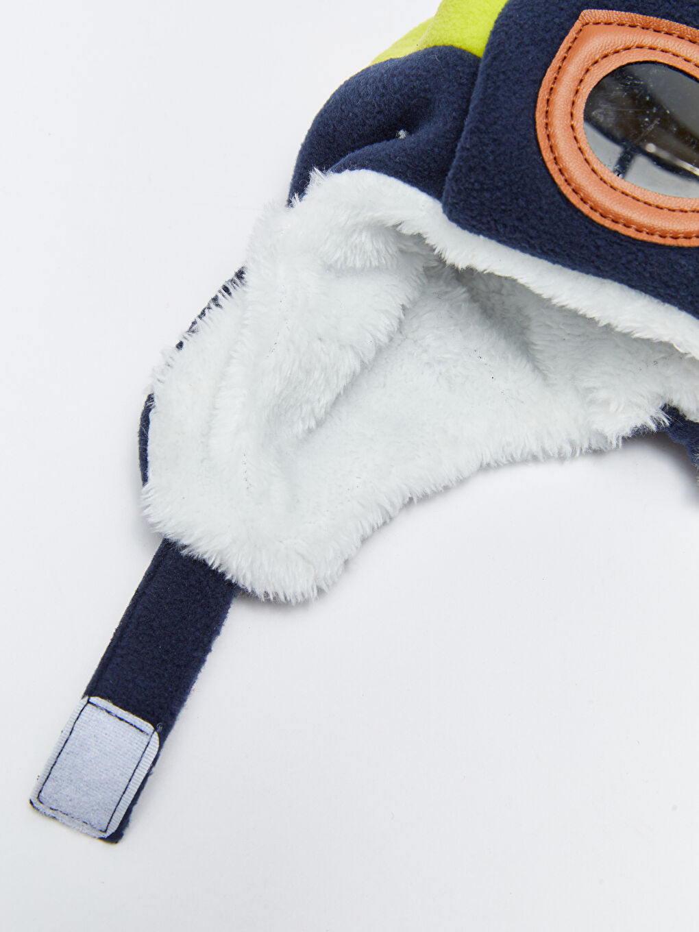 Lacivert Gözlük Nakışlı Erkek Çocuk Kar Şapkası-2