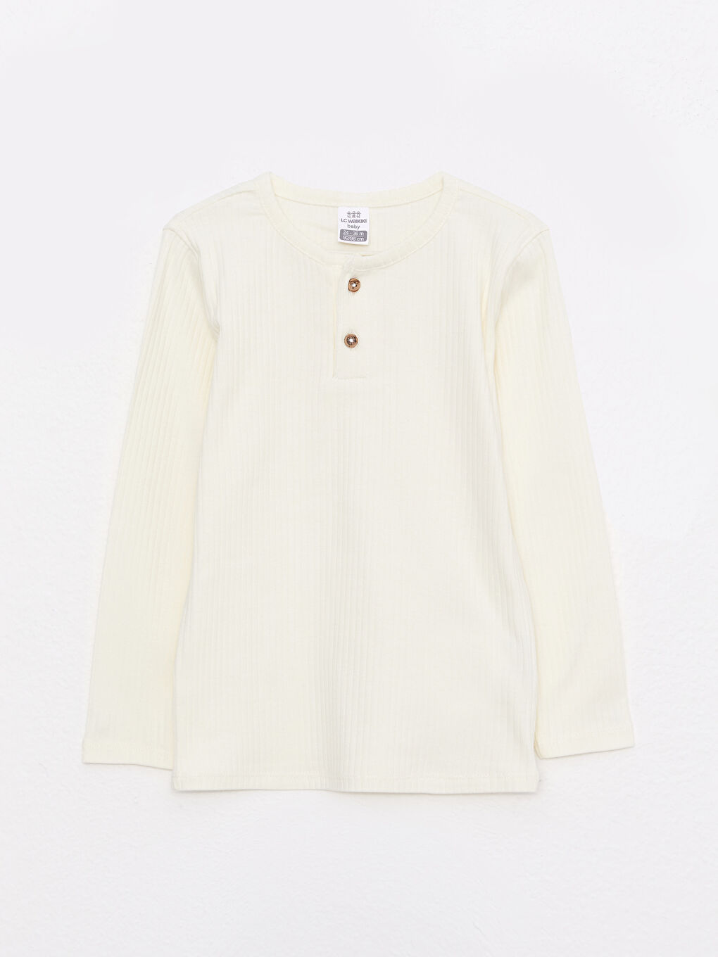 Crew Neck Long Sleeve Basic Cotton Baby Girl Pajama Set-1