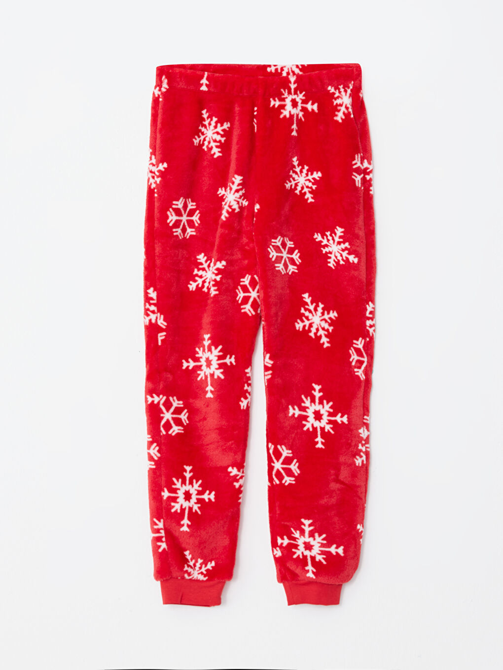 Crew Neck Patterned Long Sleeve Plush Girls' Pajamas Set -W29345Z4-HJY