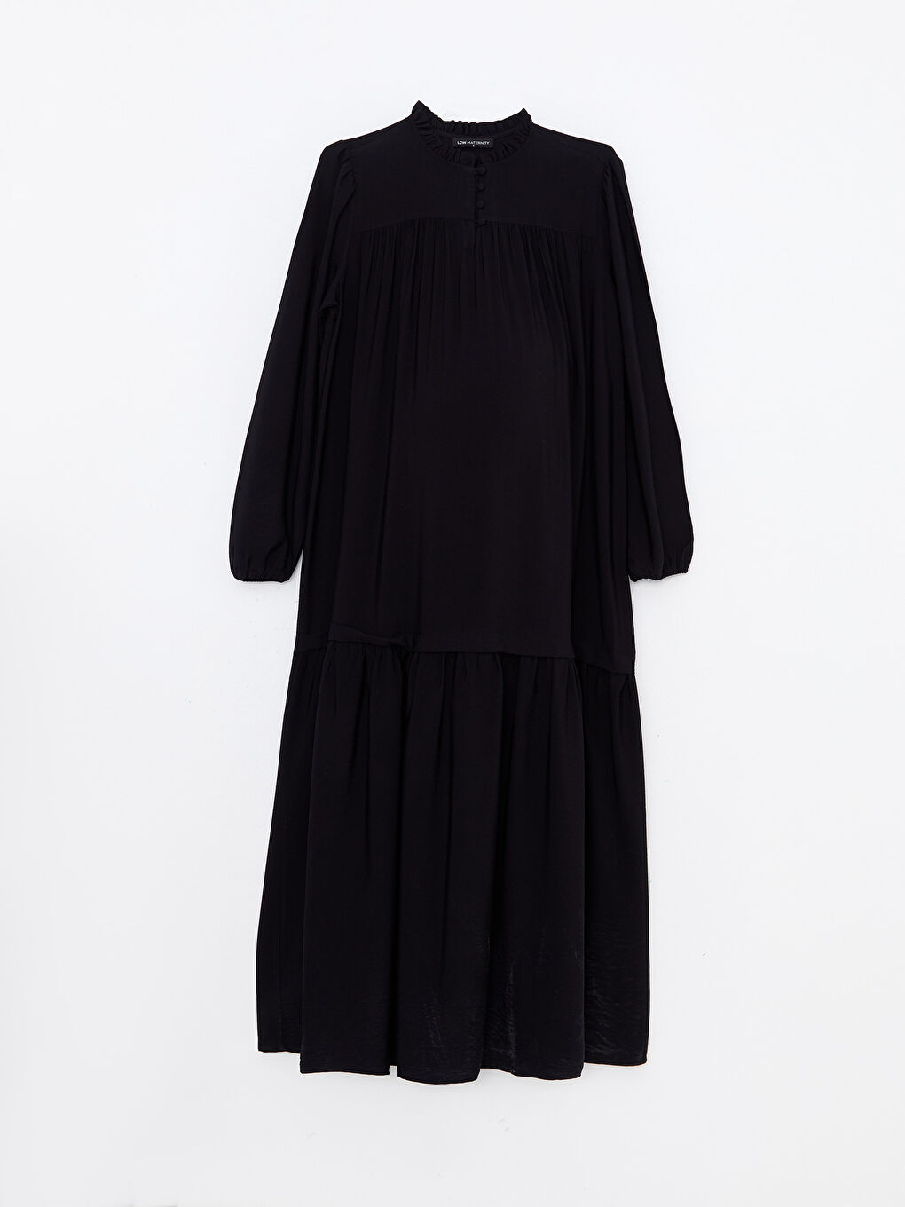 LCWAIKIKI Maternity Stand Collar Straight Long Sleeve Maternity Dress -W29359Z8-CVL