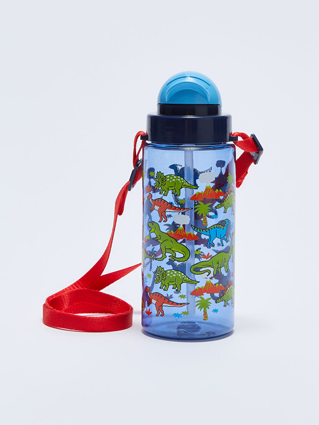 Karışık Dinozor Baskılı Pipetli Erkek Çocuk Suluk 500 ml