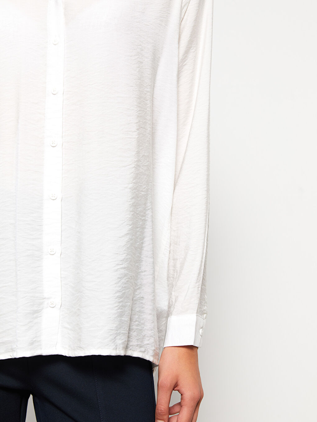 LCWAIKIKI Classic Plain Long Sleeve Women's Shirt -W29411Z8-EEW