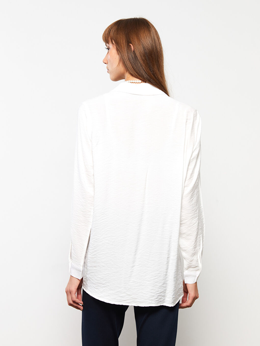 LCWAIKIKI Classic Plain Long Sleeve Women's Shirt -W29411Z8-EEW