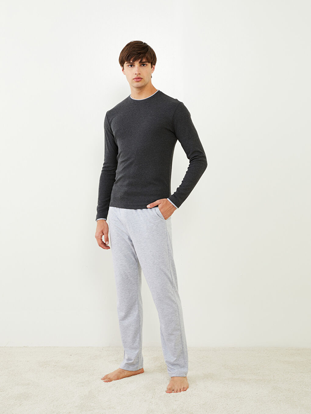 LC Waikiki Crew Neck Long Sleeve Men's Pyjama Top -W29440Z8-L8N