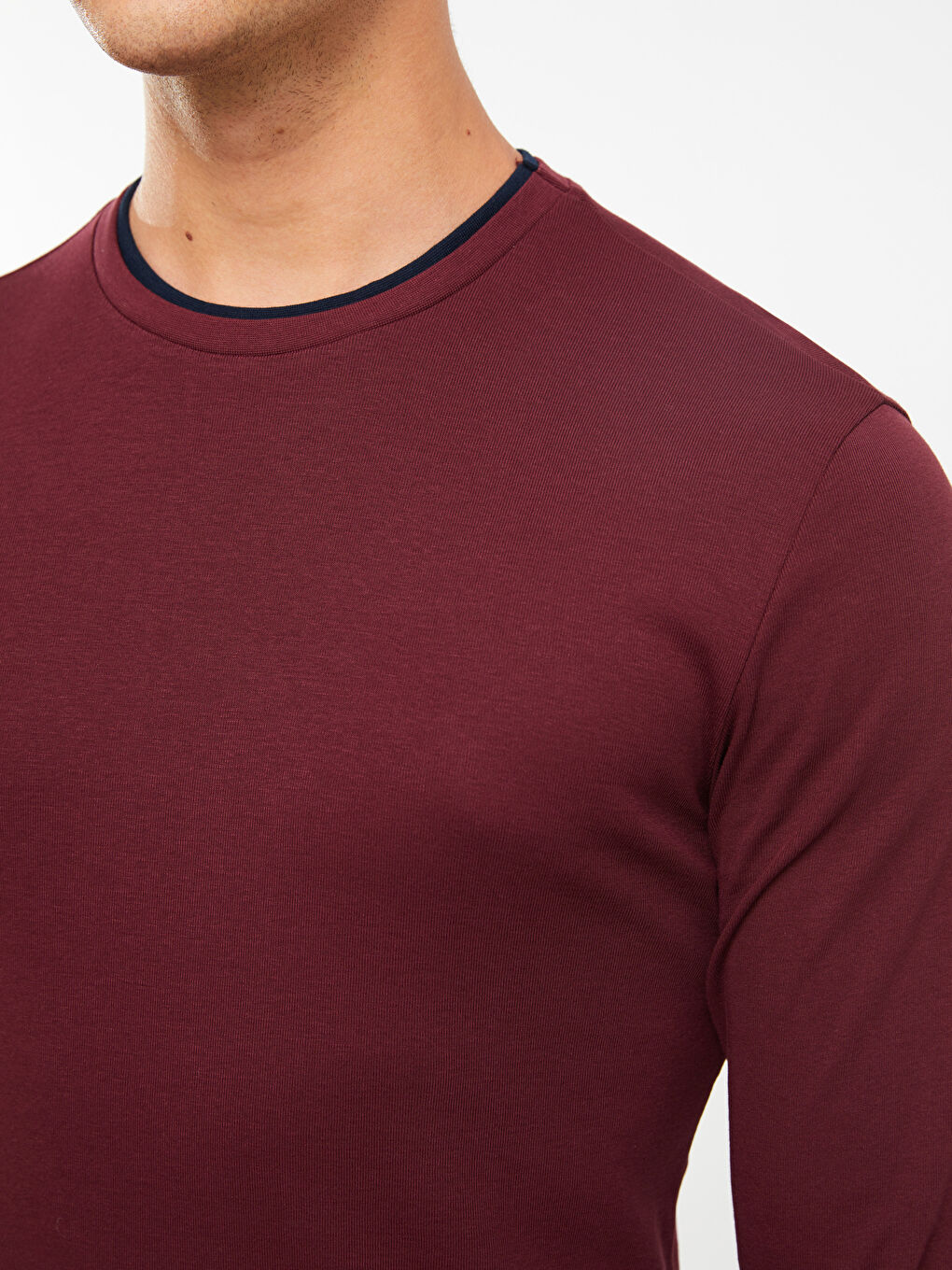 Crew Neck Long Sleeve Men's Pyjama Top-3