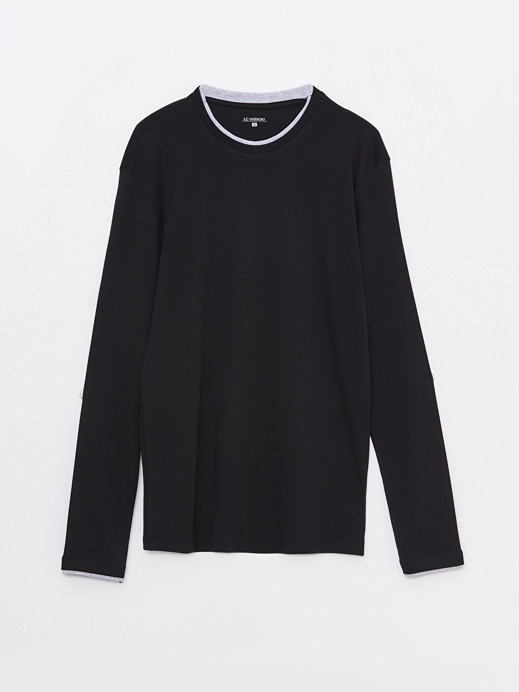 Пижамный Верх Мужской С Длинным Рукавом И Круглым Вырезом-7