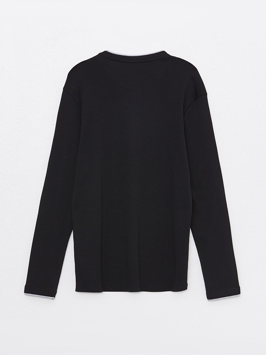 Пижамный Верх Мужской С Длинным Рукавом И Круглым Вырезом-8