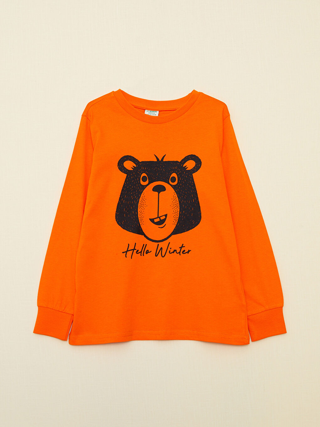 LCW Kids Bisiklet Yaka Baskılı Uzun Kollu Erkek Çocuk Pijama Takımı -W29446Z4-GNN
