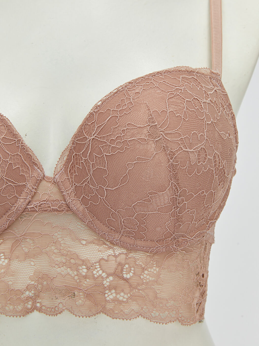 Underwire Lace Detail Bra-2