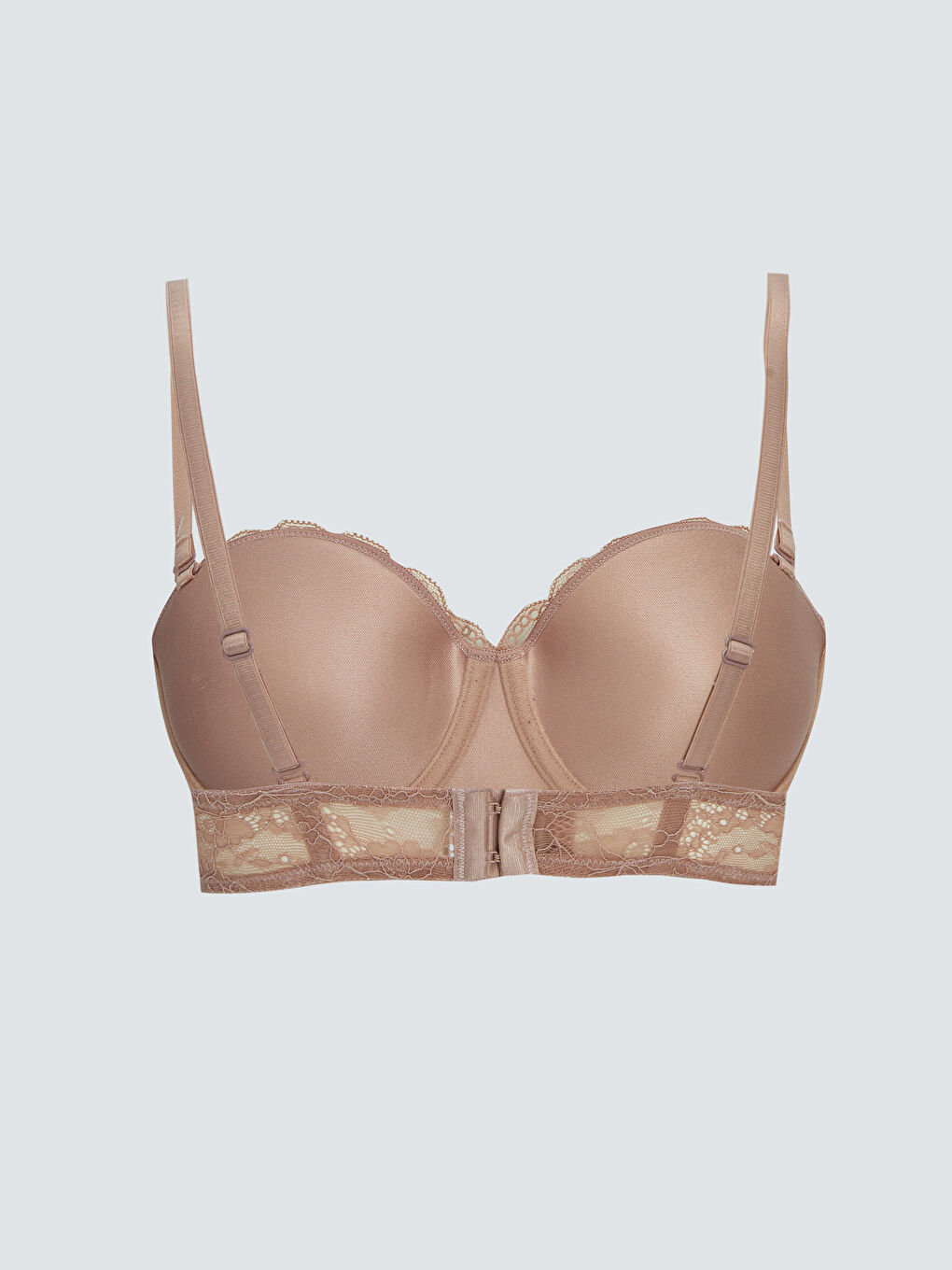 Pembe Balenli Dantel Detaylı Sütyen-1