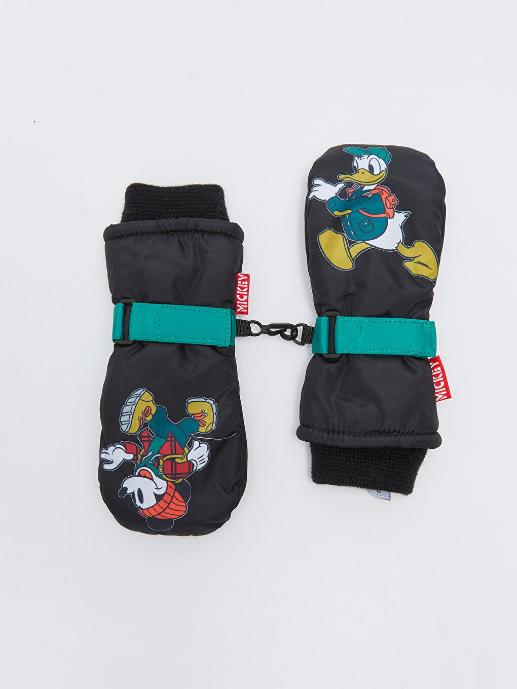 LCW ACCESSORIES Siyah Mickey Mouse Baskılı Erkek Çocuk Parmaksız Eldiven - 1