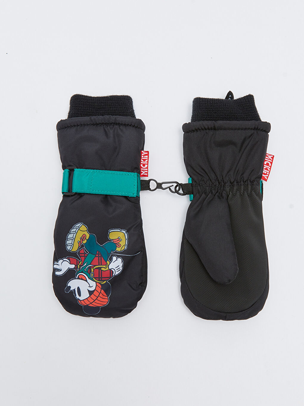 LCW ACCESSORIES Siyah Mickey Mouse Baskılı Erkek Çocuk Parmaksız Eldiven - 2