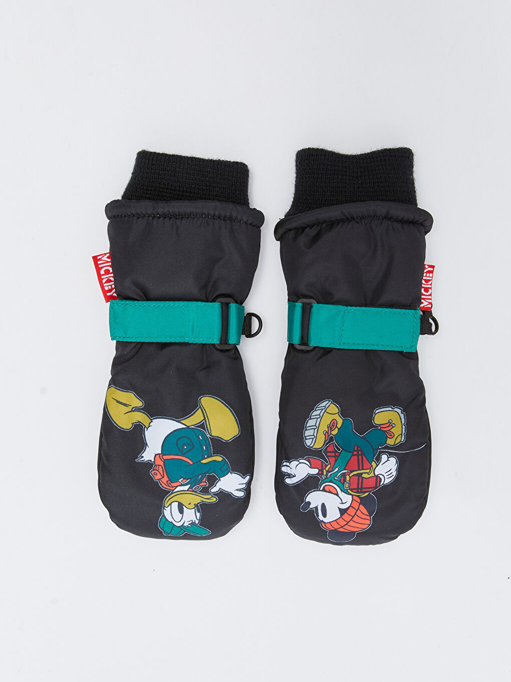 LCW ACCESSORIES Siyah Mickey Mouse Baskılı Erkek Çocuk Parmaksız Eldiven - 3