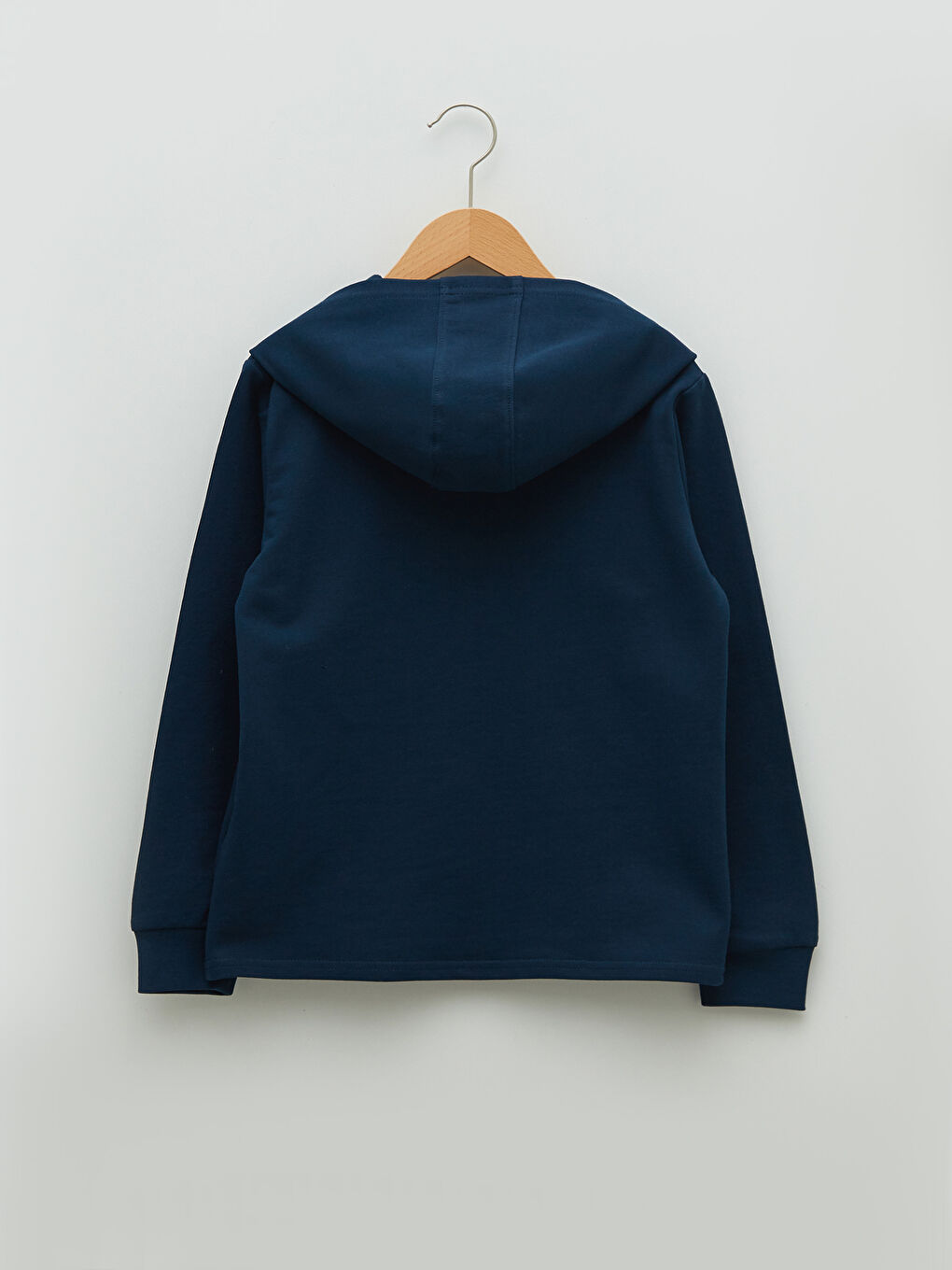 Hooded Printed Long Sleeve Boys' Zippered Sweatshirt-1