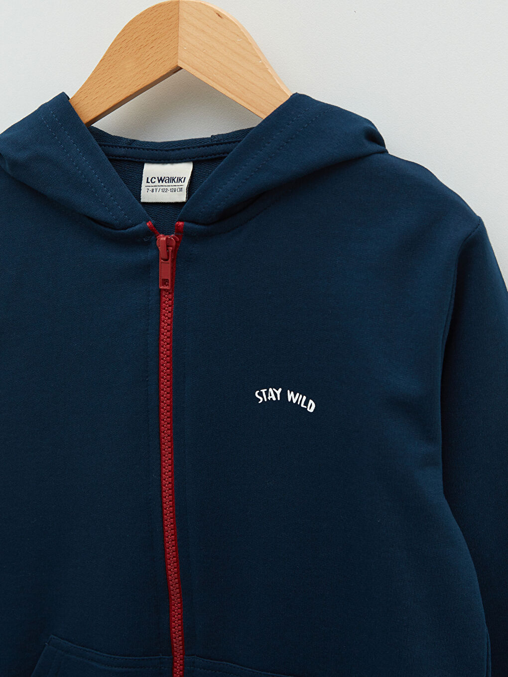 Hooded Printed Long Sleeve Boys' Zippered Sweatshirt-2