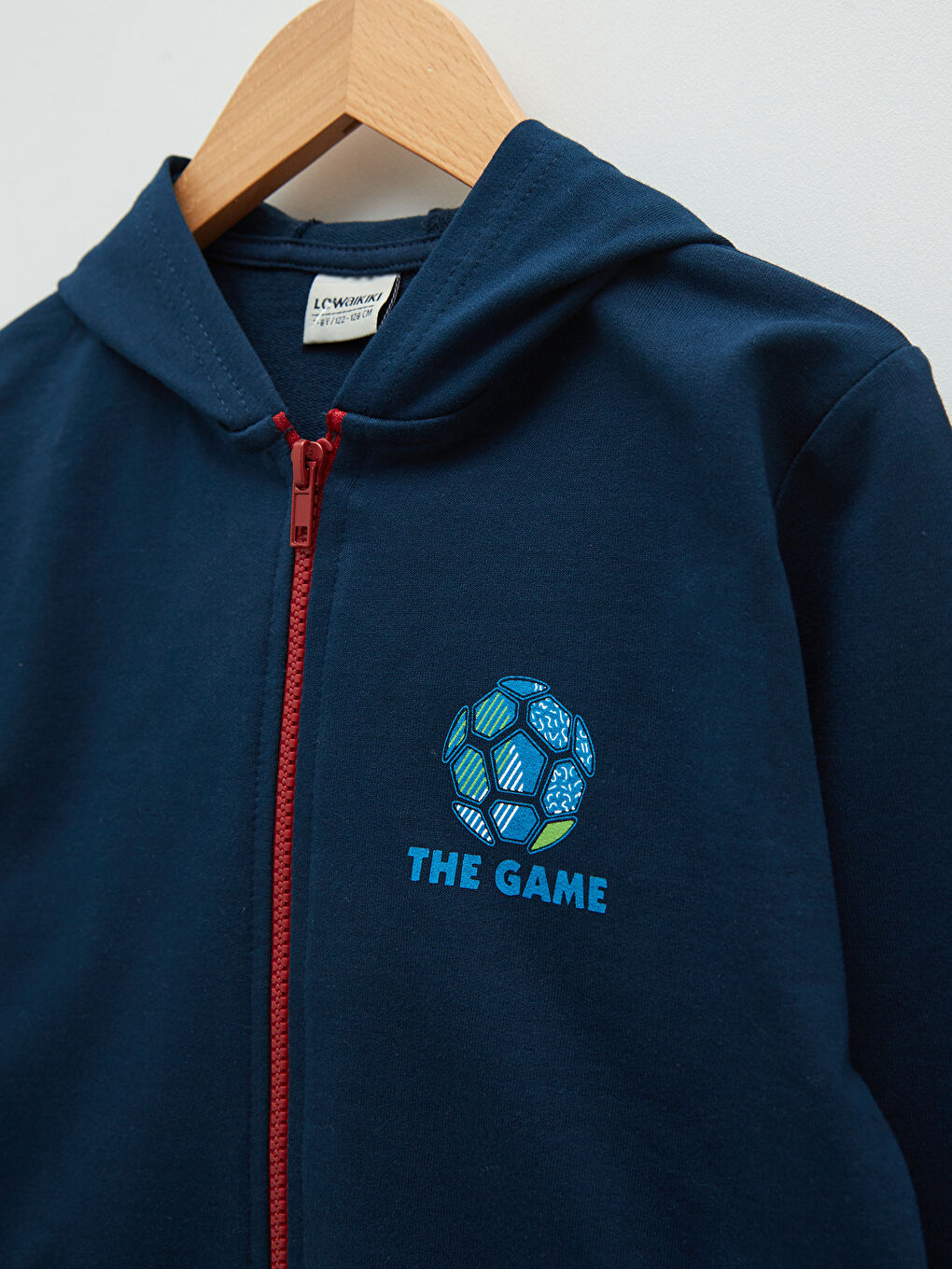 Толстовка на молнии с длинным рукавом для мальчиков с капюшоном и принтом-2