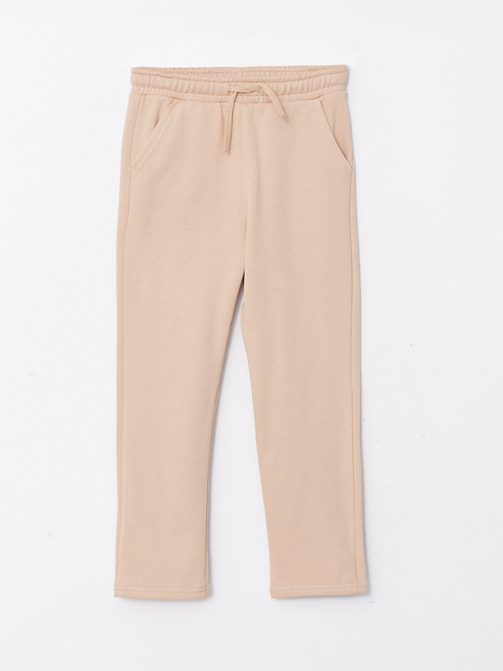 Bej Beli Lastikli Basic Erkek Çocuk Eşofman Altı