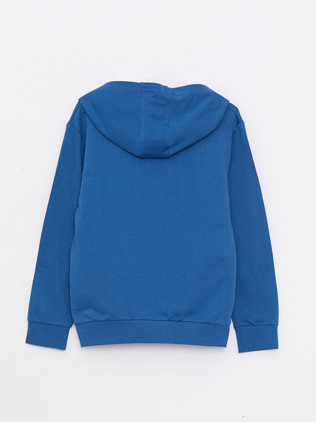 Mavi Kapüşonlu Basic Uzun Kollu Erkek Çocuk Sweatshirt-1