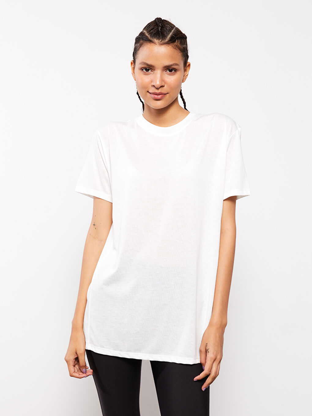 XSIDE ACTIVE Crew Neck Plain Short Sleeve Women's Sports T-Shirt -W29518Z8-R9J