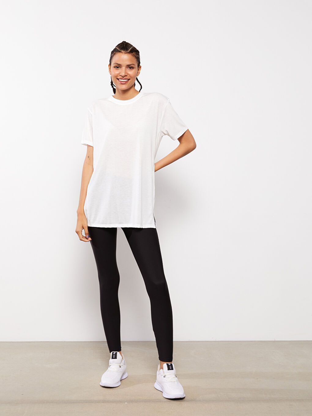 XSIDE ACTIVE Crew Neck Plain Short Sleeve Women's Sports T-Shirt -W29518Z8-R9J