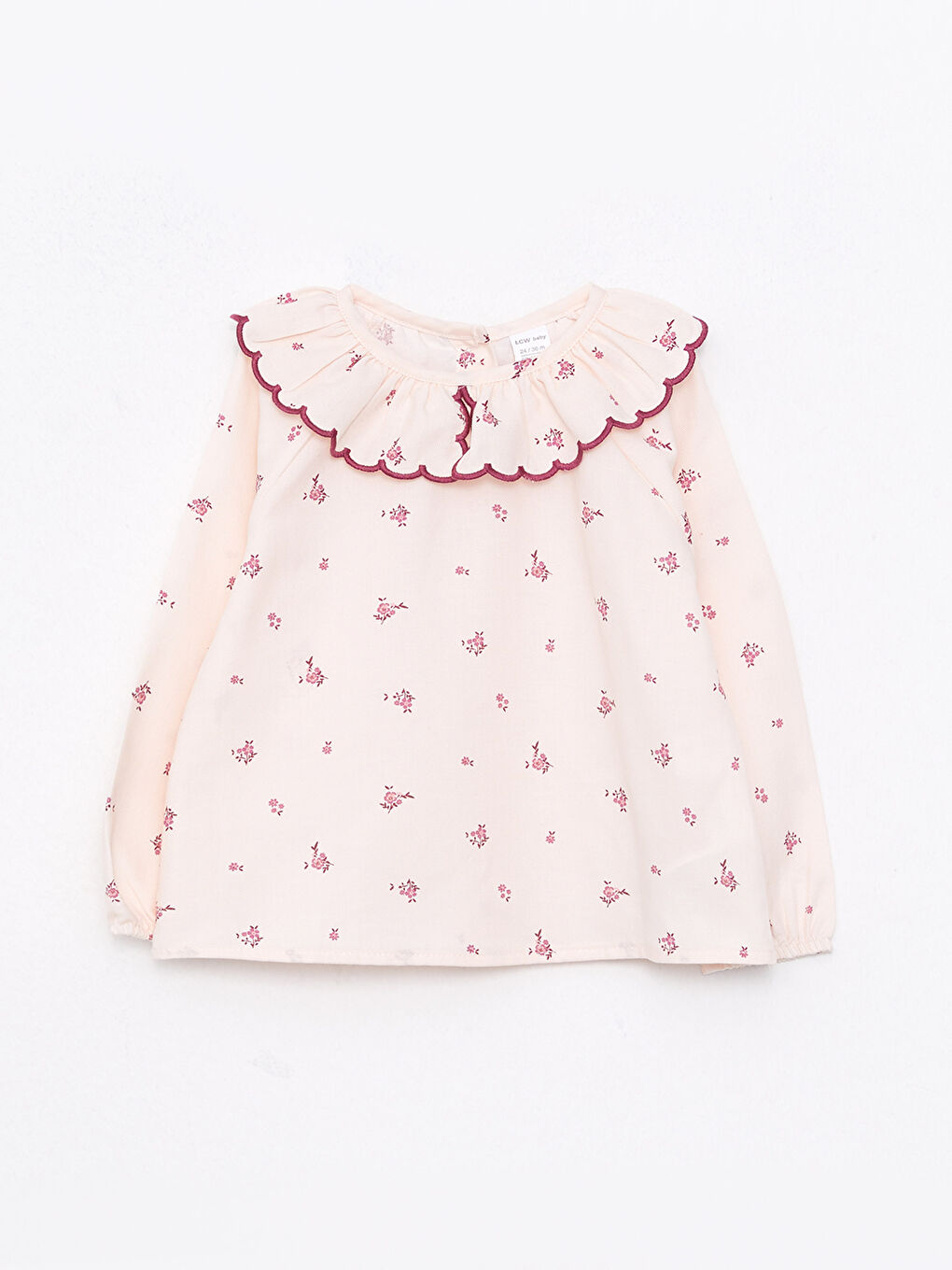 Блузка для малышки с длинным рукавом и воротником Питер Пэн с принтом