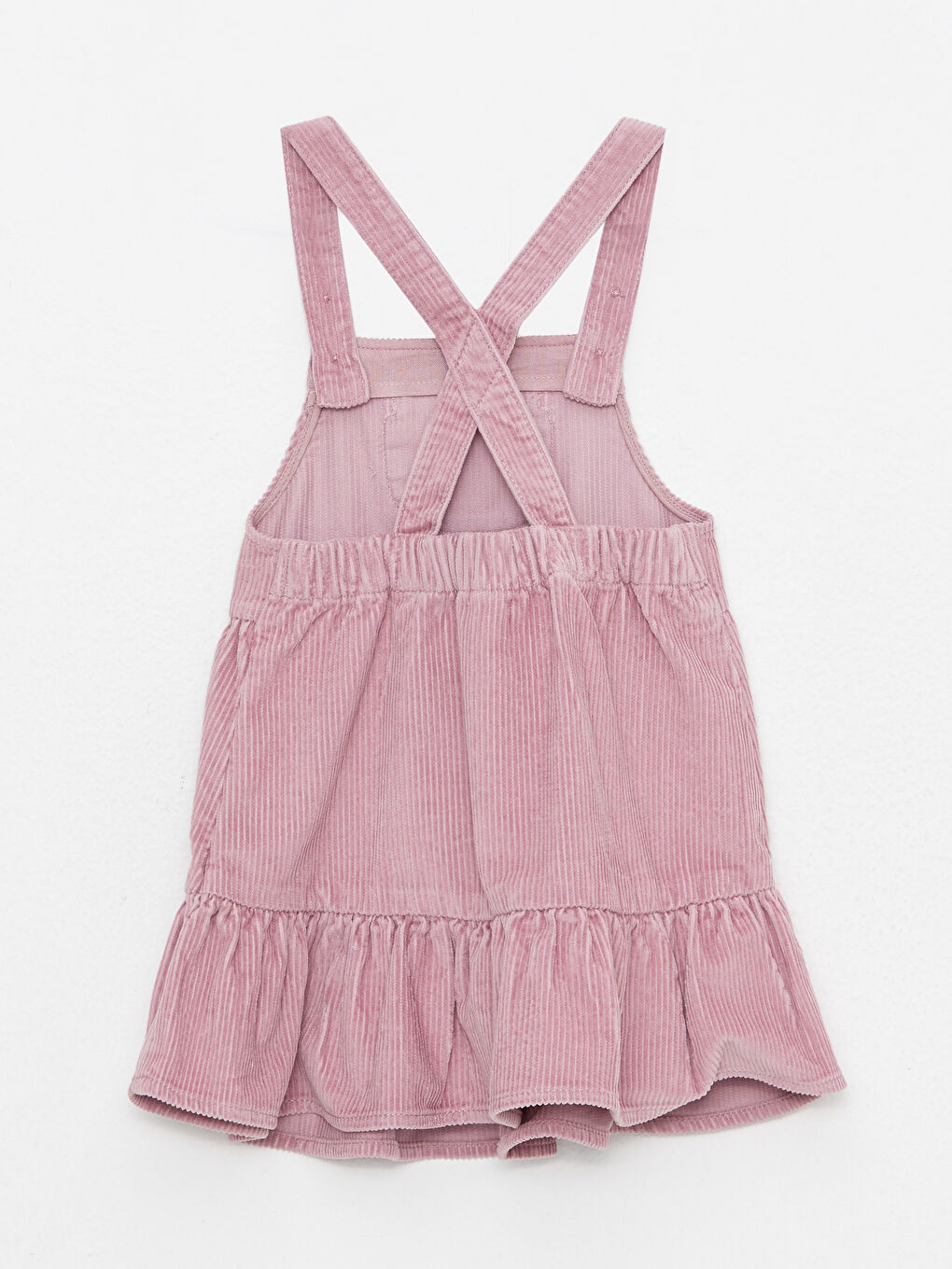 Платье из бархата для малышки девочки с квадратным воротником и ремешками-1