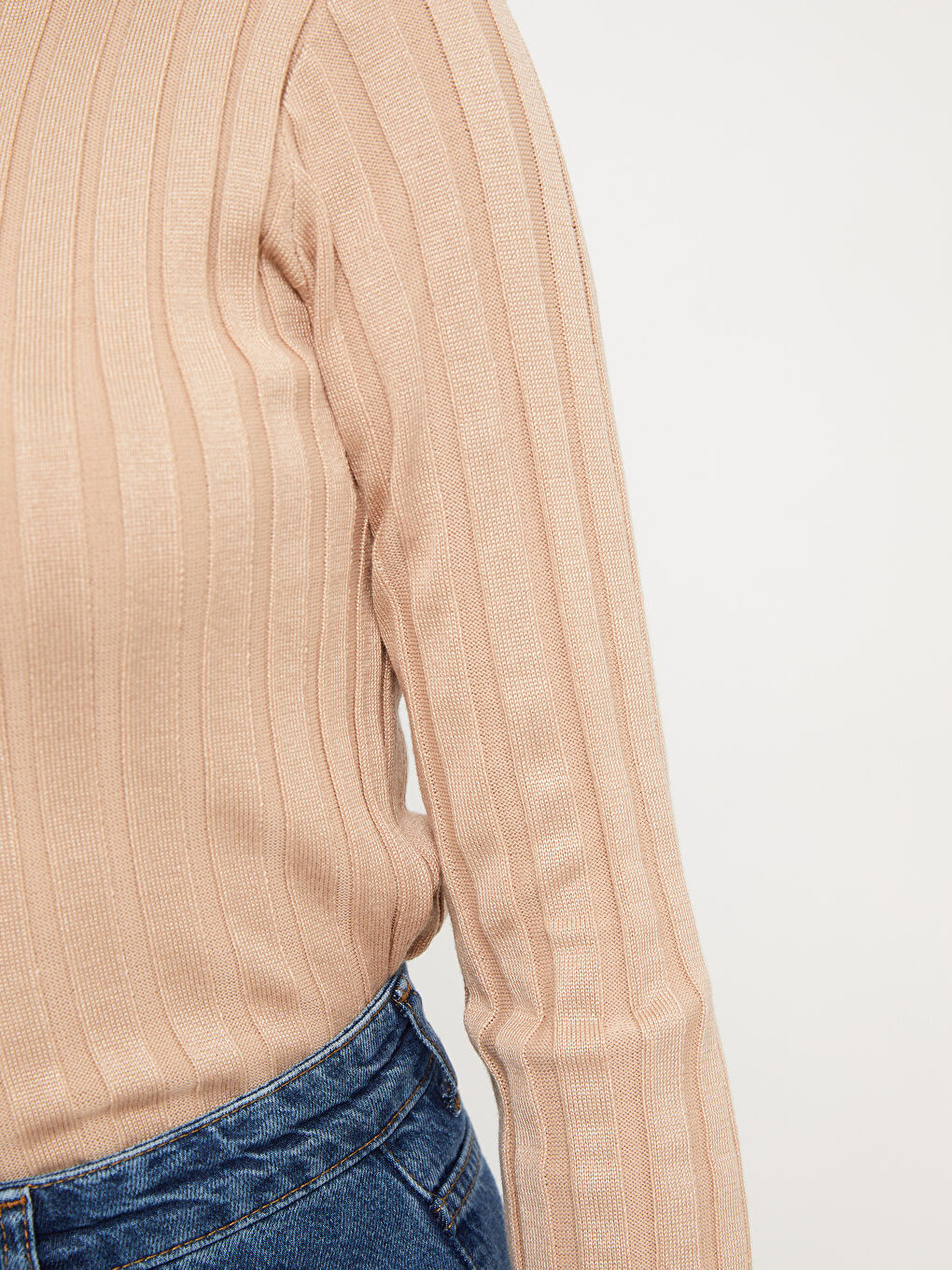 LCW Vision Halber Rollkragen Damen Strickpullover -W29536Z8-FNR
