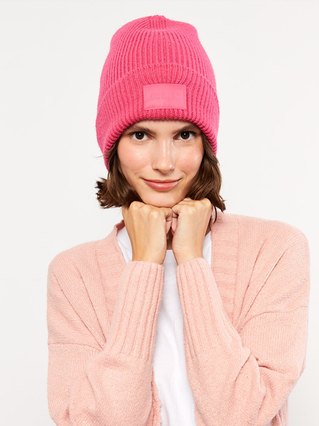 Shawl Collar Plain Long Sleeve Women's Knitwear Cardigan-2