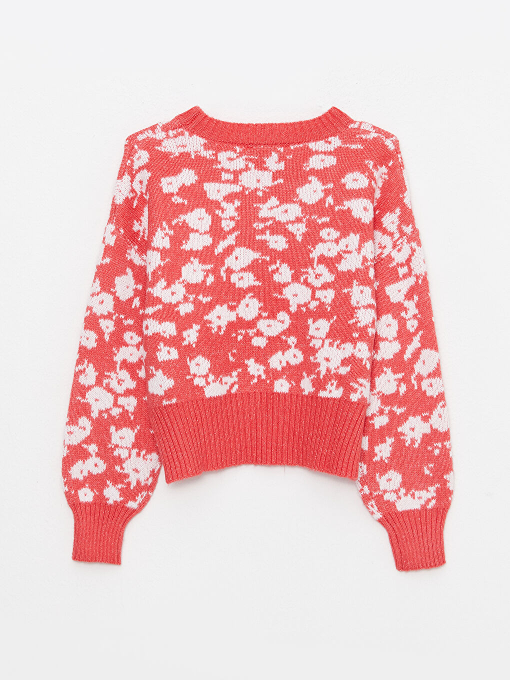 LCW Vision Rundhalsausschnitt Gemustert Langarm Damen Strickpullover -W29542Z8-GTS
