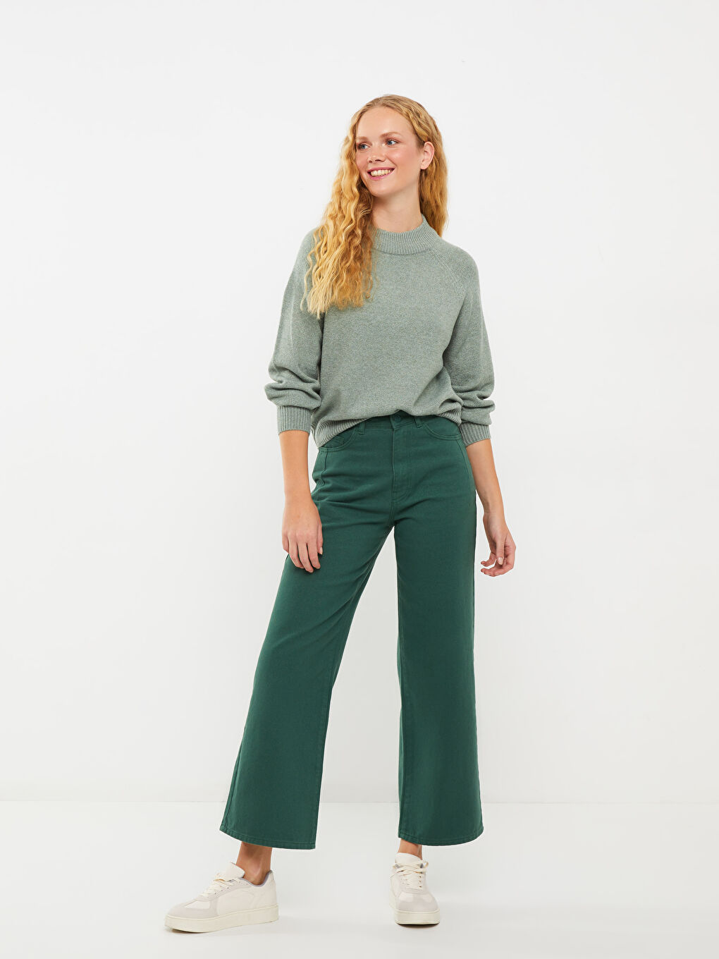 LCW Vision Trichterkragen Damen Strickpullover -W29543Z8-GC8