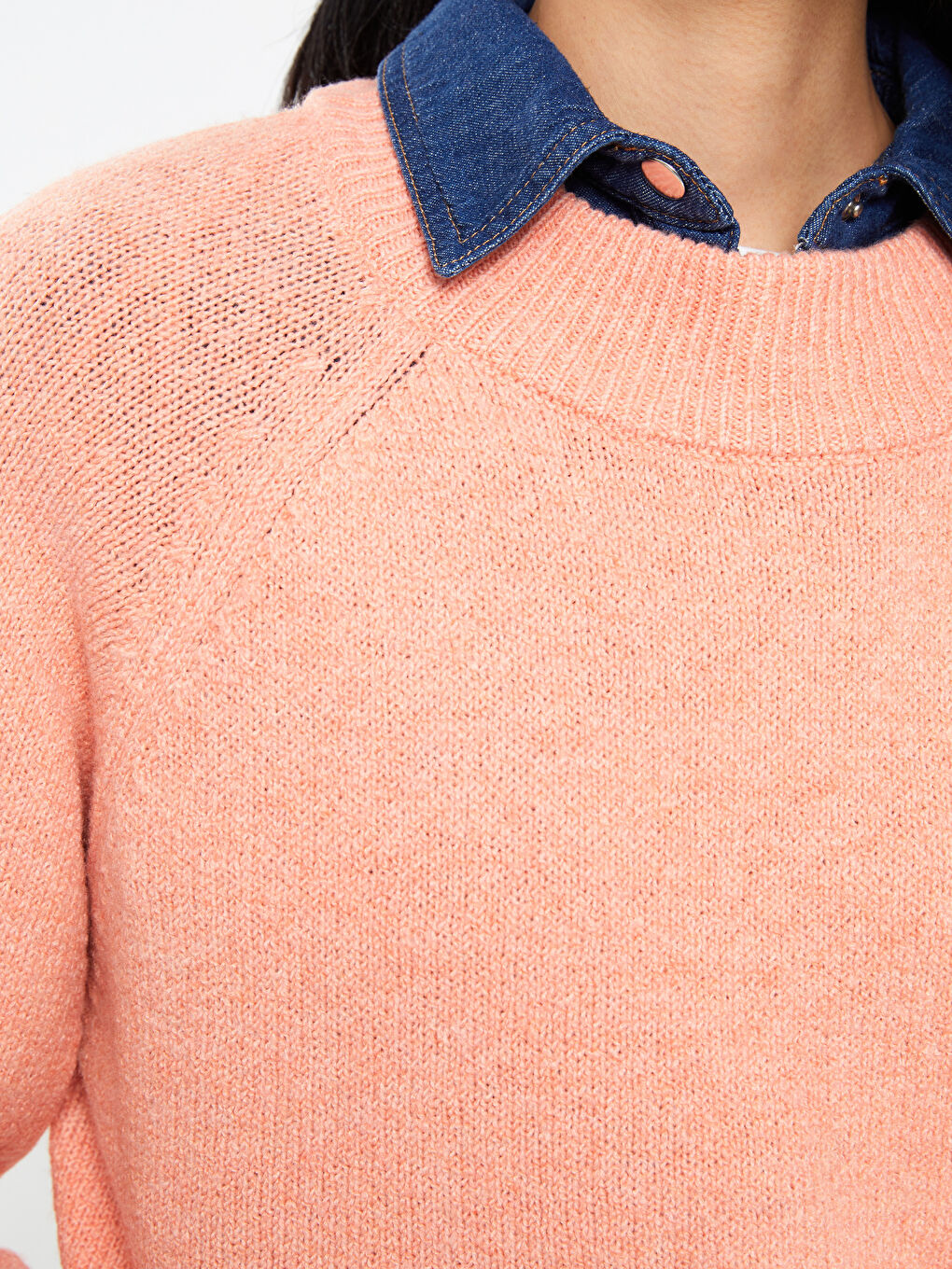LC Waikiki Funnel Neck Women's Knit Sweater -W29543Z8-FJU