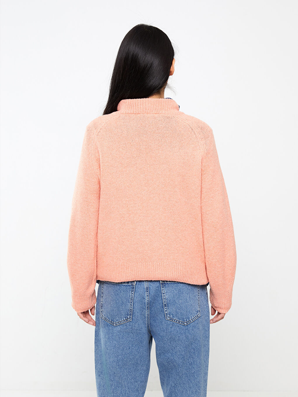 LC Waikiki Funnel Neck Women's Knit Sweater -W29543Z8-FJU