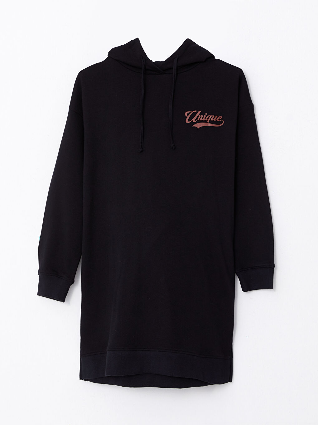 LCWAIKIKI Maternity Hooded Printed Long Sleeve Maternity Sweatshirt Tunic -W29546Z8-CVL