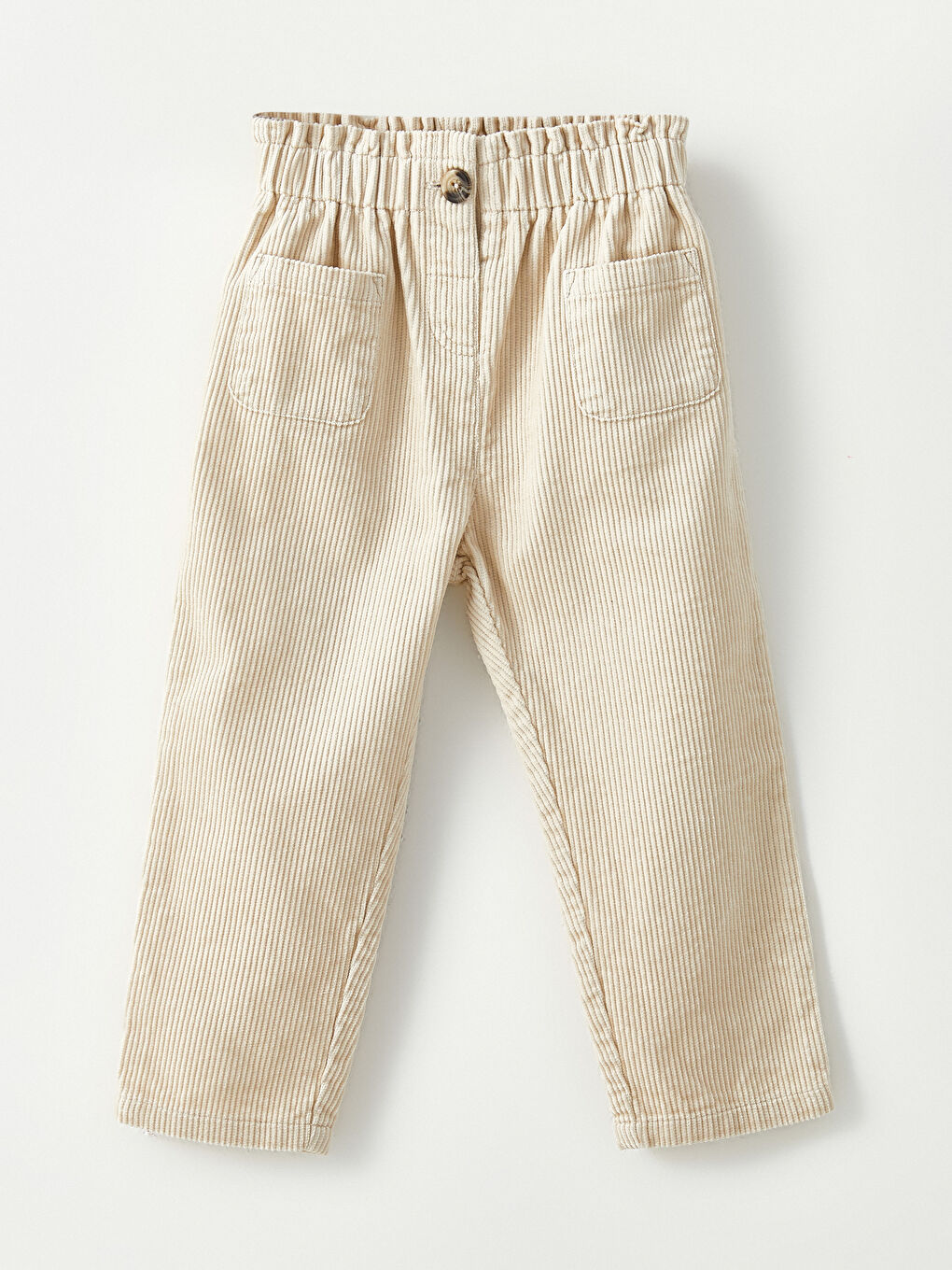 Klasične somotne pantalone sa gumom na pojasu za bebe devojčice -W29559Z1-QH3