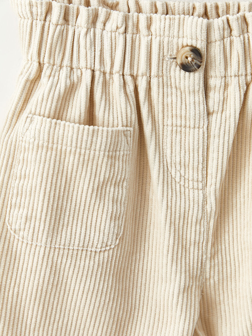 Klasične somotne pantalone sa gumom na pojasu za bebe devojčice -W29559Z1-QH3