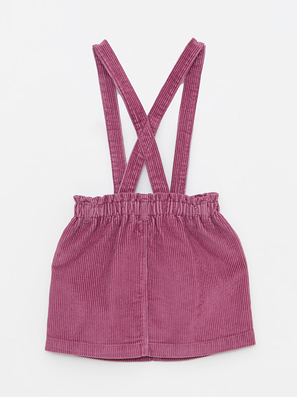 Mürdüm Beli Lastikli Kız Bebek Kadife Etek-1