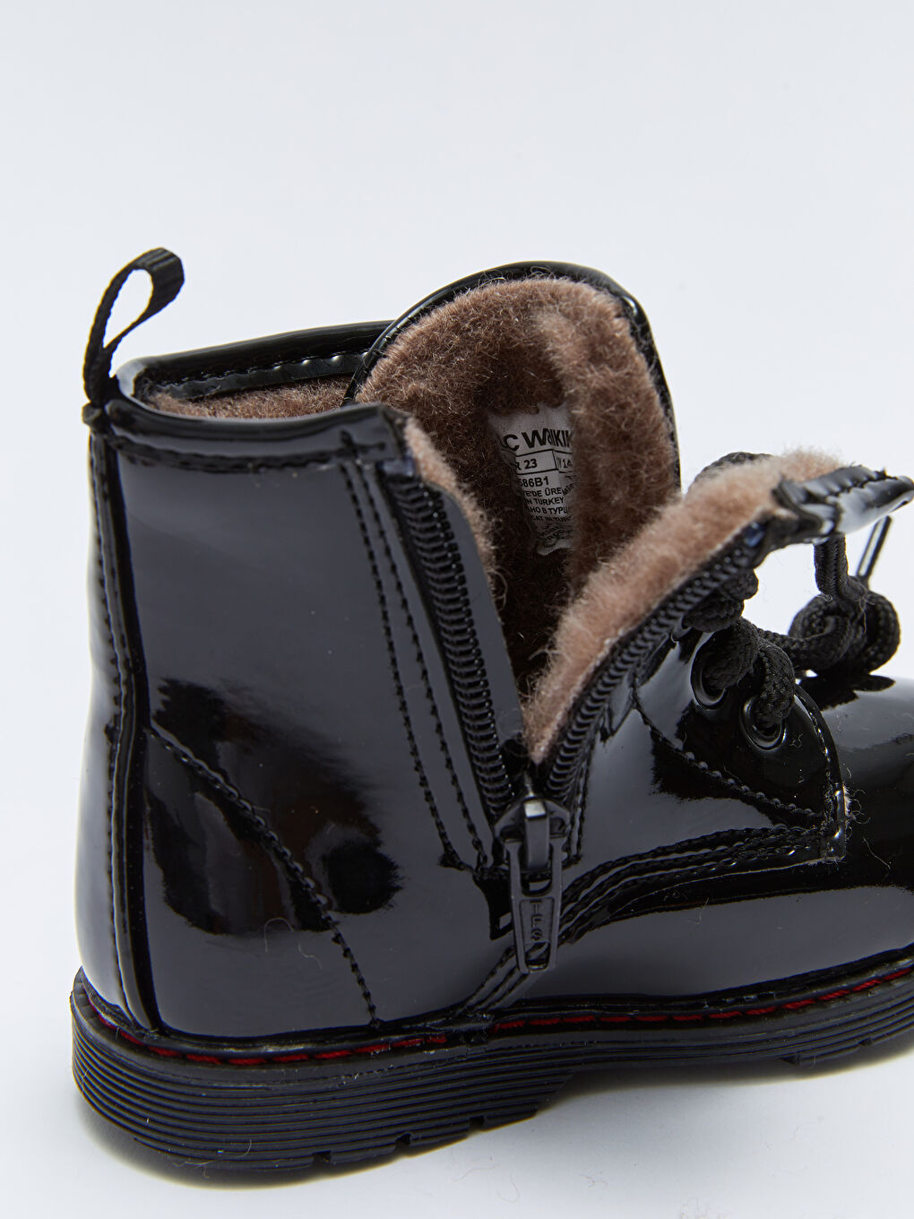 Siyah Minnie Mouse Lisanslı Bağcıklı Kız Bebek Bot-6