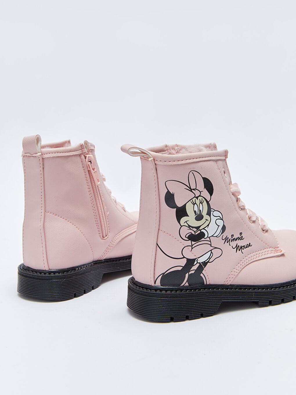 LCW STEPS Açık Pembe Minnie Mouse Lisanslı Bağcıklı Kız Bebek Bot - 4