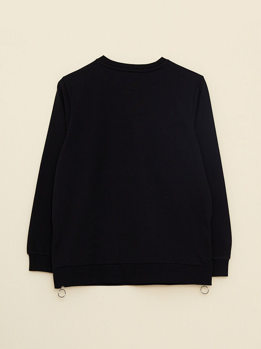 Crew Neck Plain Long Sleeve Women's Sweatshirt-6
