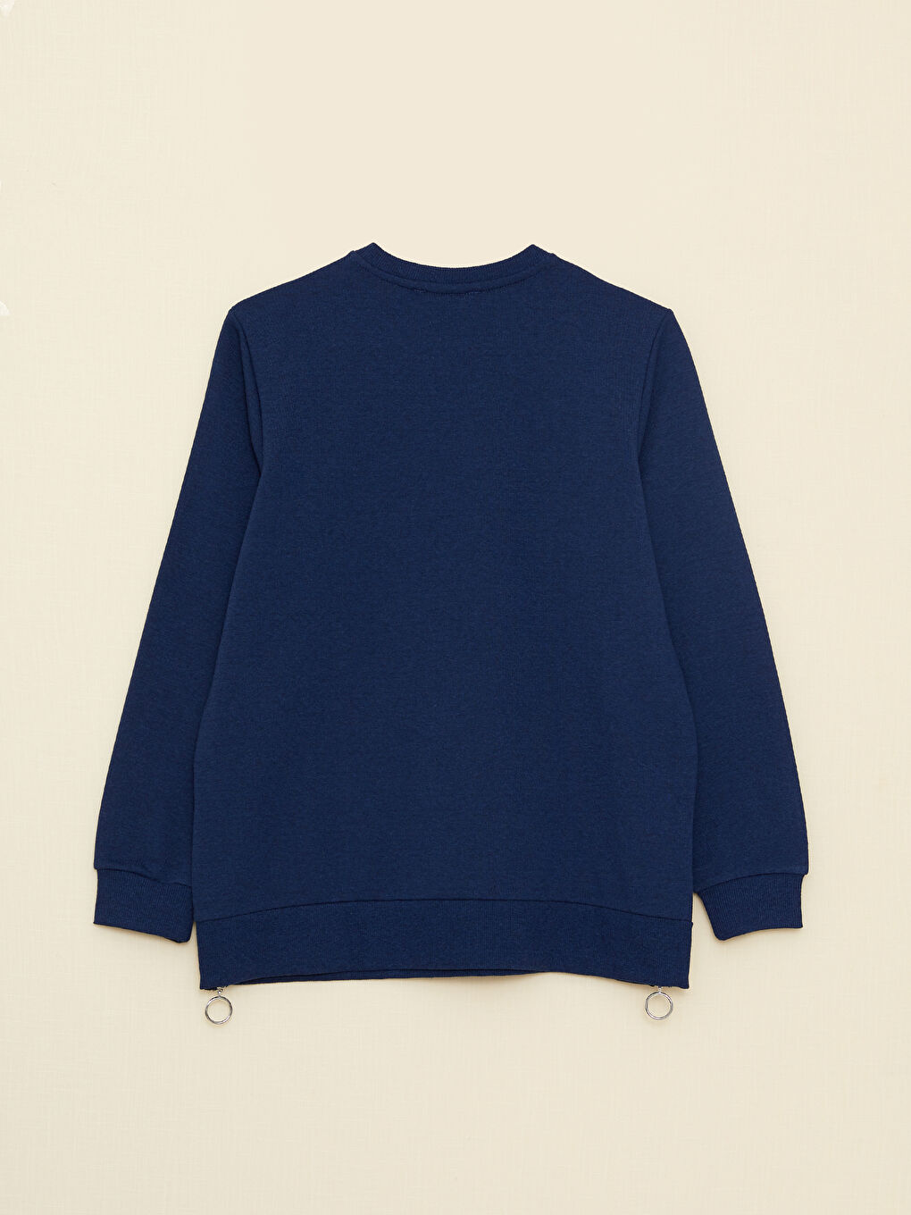 Mavi Bisiklet Yaka Düz Uzun Kollu Kadın Sweatshirt-6