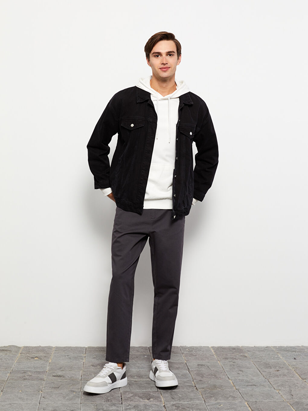 XSIDE Relaxed Fit Twill Men's Trousers -W29593Z8-SEH