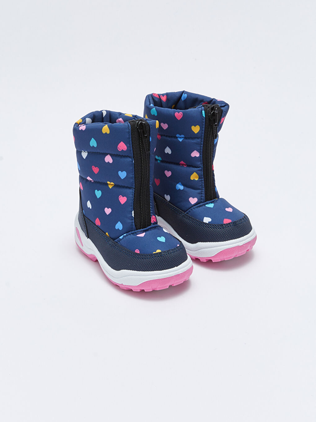 Printed Zipper Baby Girl Snow Boots