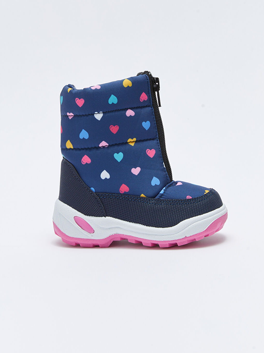 Printed Zipper Baby Girl Snow Boots-1