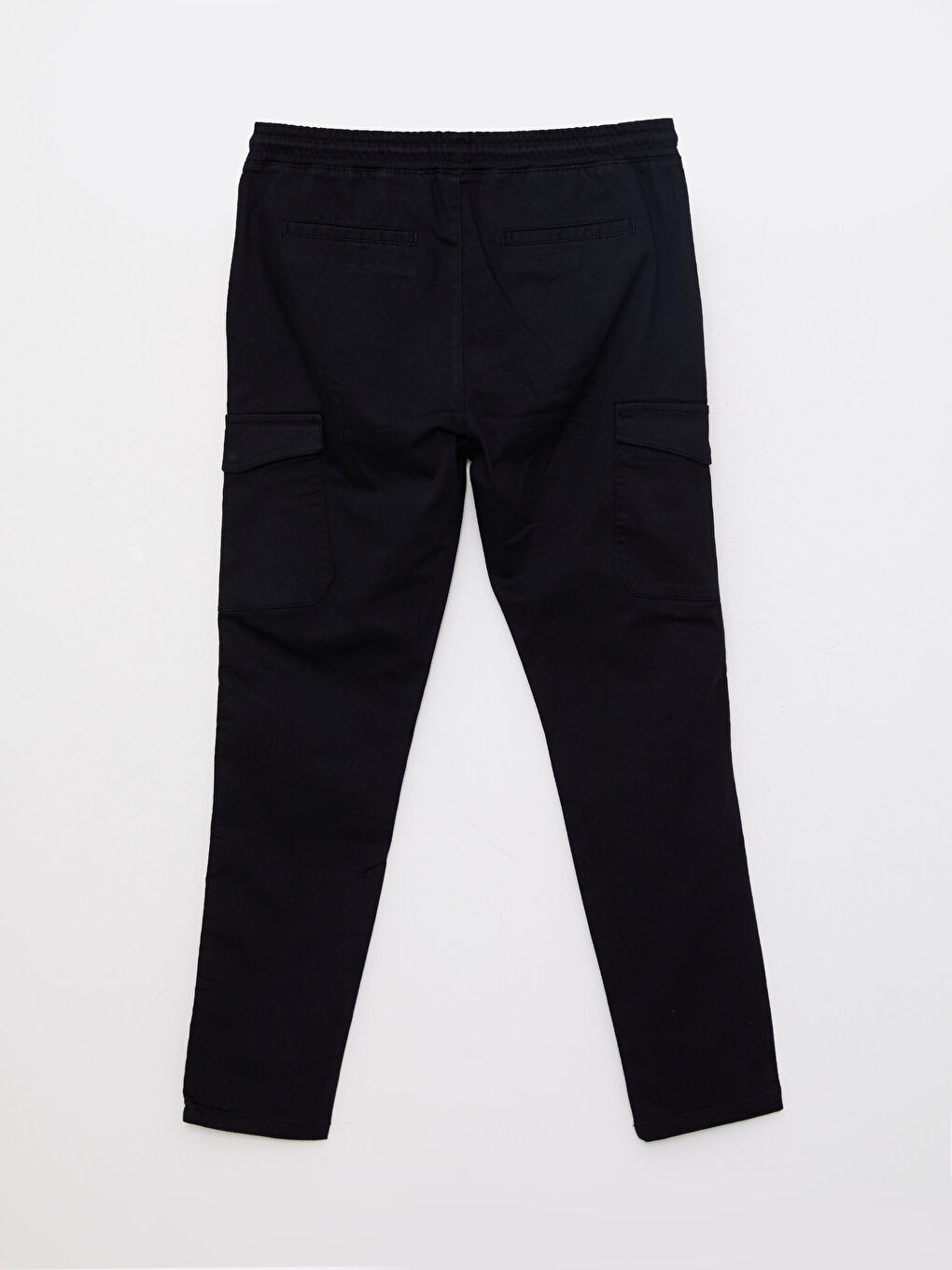 Siyah Slim Fit Erkek Kargo Pantolon-6
